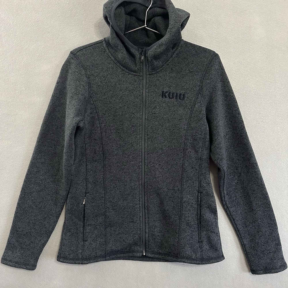 KUIU Base Camp Hoodie Sweater Fleece Jacket Gray Full Zip Women's Large